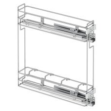 Starax Карго-15 хром 2 полки з доводчиком BLUM ліва (100х470х470)