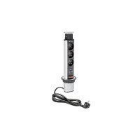 GTV Встраиваемая розетка серая, 2хUSB (стандартная, подъем снизу) (Китай)