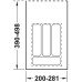 Пенал для посуды серый 300 (281х498х46) Hafele