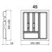 Пенал для посуду UNI білий 450 (380х430х45) Rejs