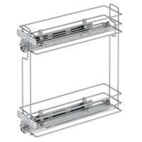 Starax Карго-20 хром 2 полки з доводчиком BLUM ліва (140х470х470)