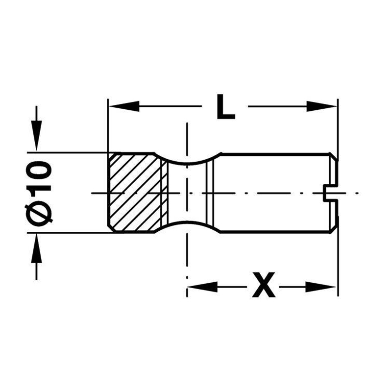 Стяжка бочонок М6, D10х14 мм, Х=8, эксцентричный, сталь, Hafele