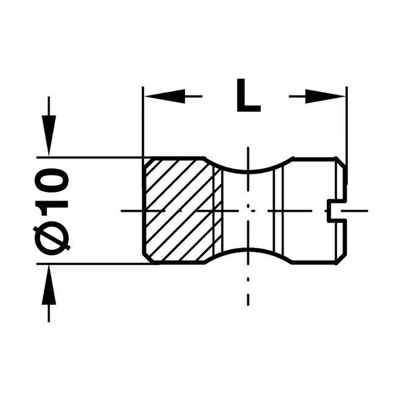 Стяжка бочонок М6, D10х14 мм, эксцентричный, сталь, Hafele