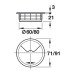 Заглушка электропроводки коричневая D=60 Hafele