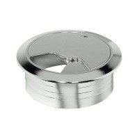 Заглушка электропроводки 2-х секц. пластик (нерж. сталь) D=60 Hafele