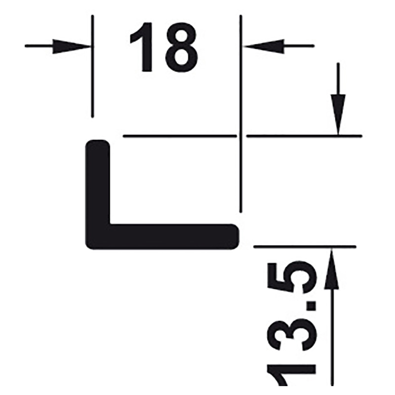 Hafele SLIDO FOLD 40 VF Шина низ, одинарна L = 3000мм, алюм. без покриття