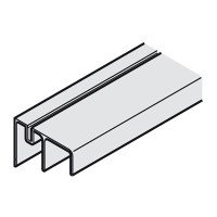 Hafele SLIDO CLASSIC  50/70 VF Шина низ, двойная, серебро L=3500мм