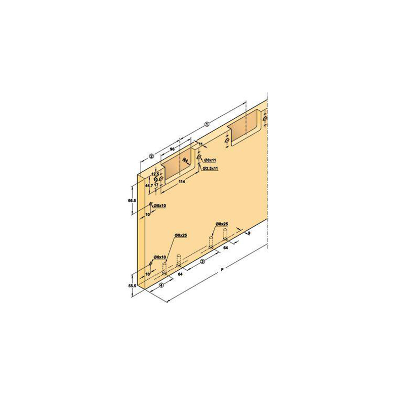 Hafele FINETTA FLATFRONT M 35FB для 2-х дверей шириною 1600 мм