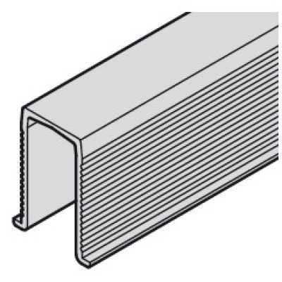Hafele SLIDO CLASSIC 40-120 P Шина низ, L=1000мм, пластик черный (для межкомн. дверей)