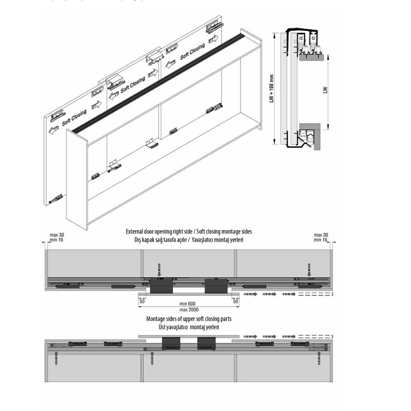 Комплект роликів для 3-й двері до систем M02 8220 SFT-M02 8250 SFT, Albatur