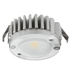 Светильник LED 2040 кругл. 12V / 1,5W алюм., теплый белый, Hafele