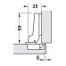 Петля Полунакладная 110° Metalla S Hafele
