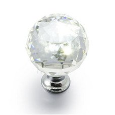 Ручка кнопка GTV Crystal Palace D=40 хром/кристалл