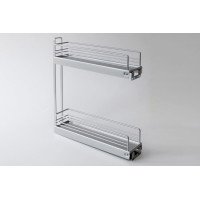 Hafele Карго Classic 150мм, 2-уровневая 90° c доводчиком сталь цвет серебряный