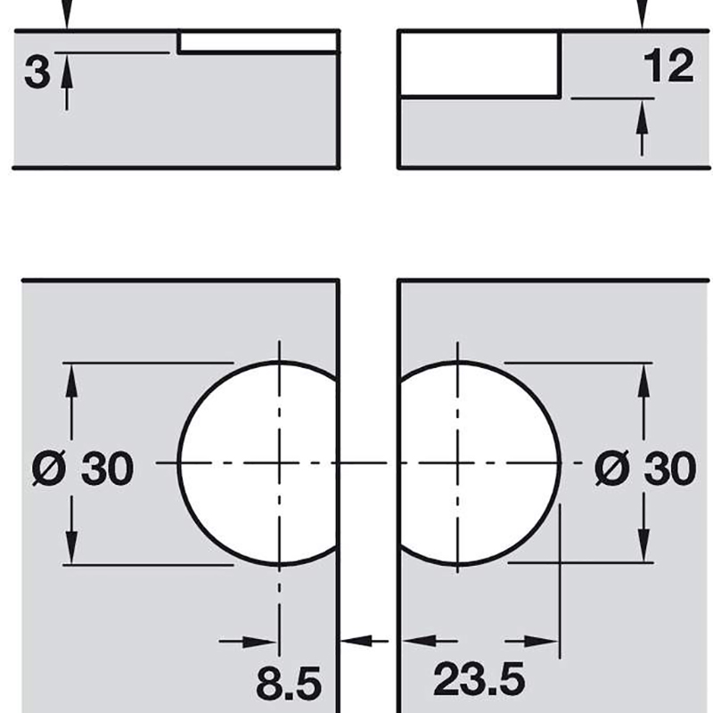Петля Барная 90° Hafele