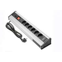 GTV Настольный удлинитель (6 розетки,4-usb,2usb-зарядка) Schuko (Китай)