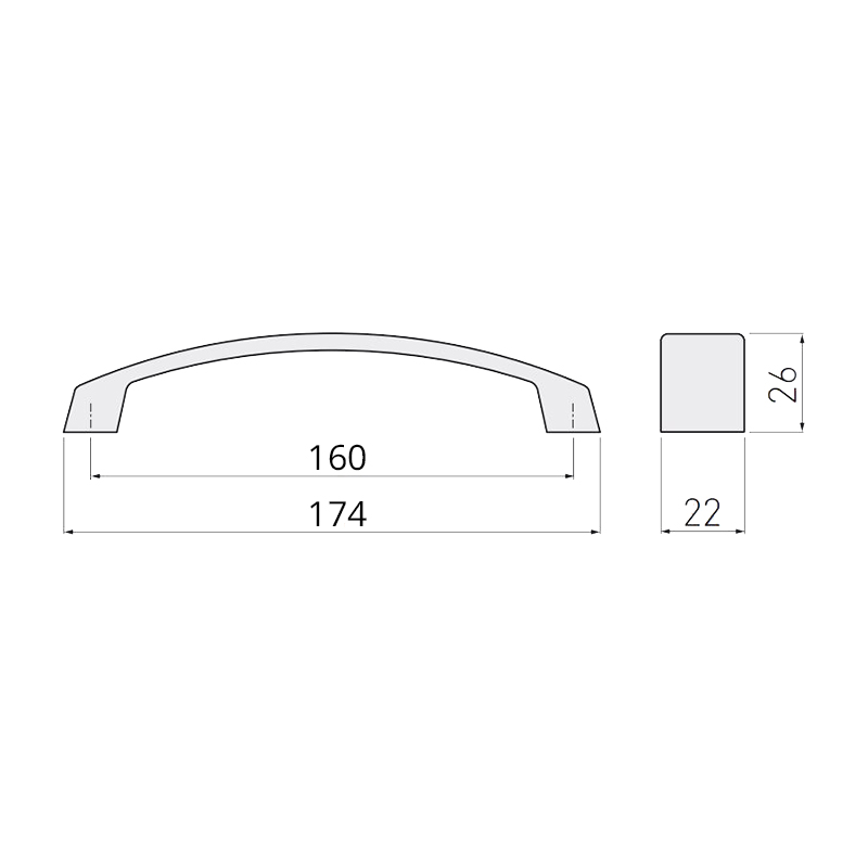 Ручка скоба GTV UZ-G1-160 титан