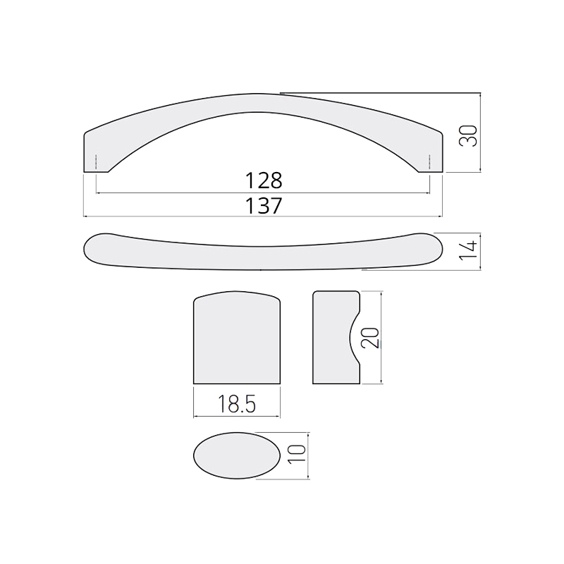 Ручка скоба GTV CLEO -128 хром