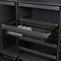 Starax Корзина-полка полн. выдвижения с доводчиком ( 500-530х470х160мм), алюм