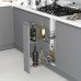 Starax Карго-20 хром 2 полки с доводчиком частичного выдвижения BLUM левая(140х470х470)