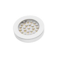 Светильник LED VASCO хол. белый, 12V, 1,7W 24SMD 3528, белый глянец, накладной/врезной (Китай)