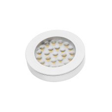 Светильник LED VASCO хол. белый, 12V, 1,7W 24SMD 3528, белый глянец, накладной/врезной (Китай)