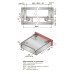 Направляющая скрытая Linken System L= 350 (18 - 21 мм) полного выдвижения с доводчиком + крепление