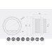 GTV Встраиваемая розетка круглая (1розетки+2USB) Schuko (Китай)
