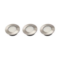 Светильник LED BARRI круглый теплый белый (3шт х 1,5w) от 220v сатин