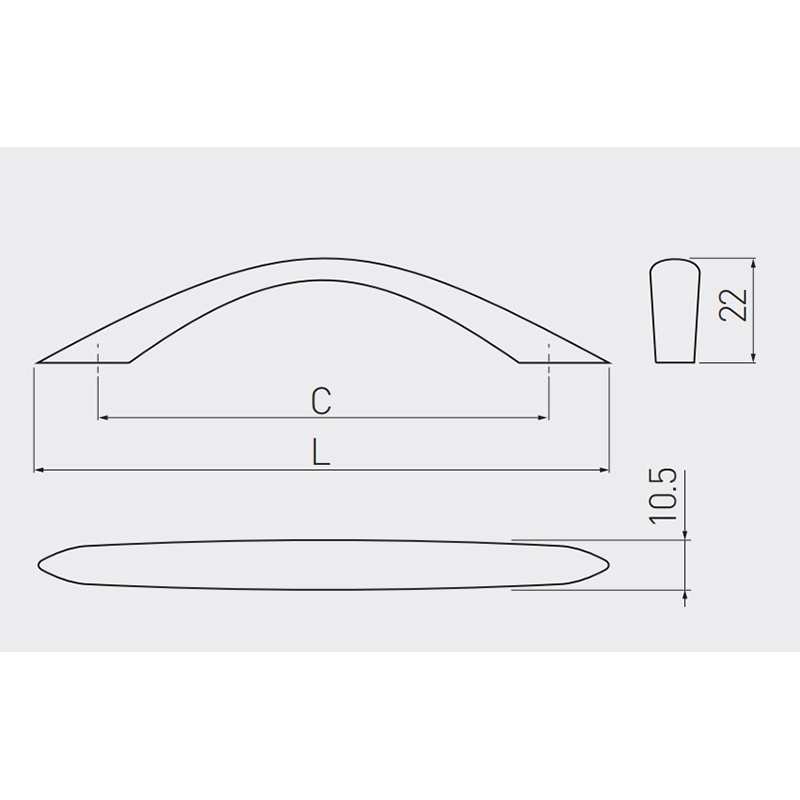 Ручка скоба GTV UZ-01-096 хром