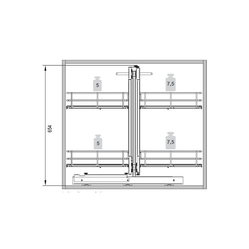 Магічний кут Maxima Classic Corner comfort лев.1200, хром (520x510x950)