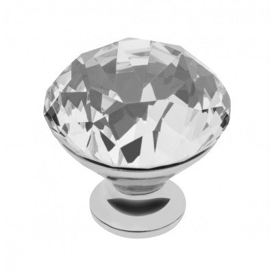 Ручка кнопка GTV Crystal Palace D=40 хром/кристалл
