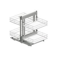 Магический угол Maxima Evo II Corner comfort лев.800, хром+бел (410х540x664)