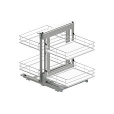 Магічний кут Maxima Evo II Corner comfort лев.800, хром + бел (410х540x664)