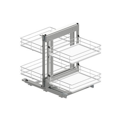 Магічний кут Maxima Evo II Corner comfort лев.800, хром + бел (410х540x664)
