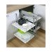 Магічний кут Maxima Evo II Corner comfort лев.800, хром + бел (410х540x664)