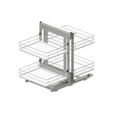 Магічний кут Maxima Evo II Corner comfort пр.800, хром + бел (410х540x664)