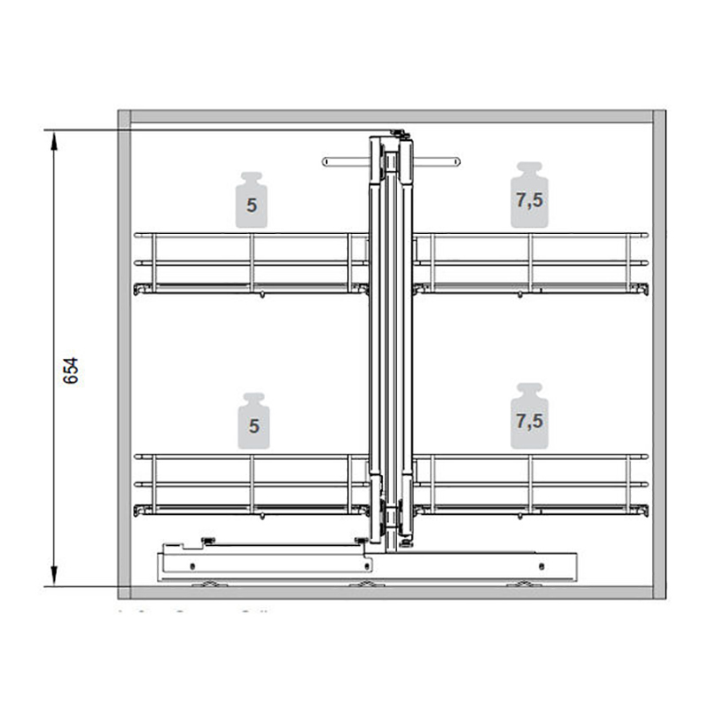 Магічний кут Maxima Evo II Corner comfort 1 000 лев., Хром + бел (445х540x750)
