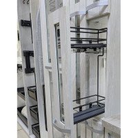 Starax Карго-15 антрацит 2 полки с доводчиком BLUM правая(108х470х470)ДСП