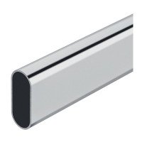Перекладина овал OVA хромированная L=2500мм, 30 x 15 x 1.2мм, Hafele