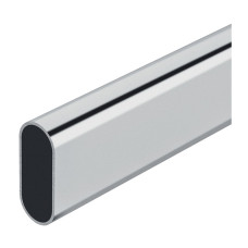 Перекладина овал OVA хромированная L=2500мм, 30 x 15 x 1.2мм, Hafele