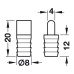 Hafele FINGER FIX 12 IF надсилаються шип D8х20, пластик, білий