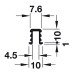 Hafele FINGER FIX 12 IF Шина низ L = 2000мм, одинарна пластик чорний