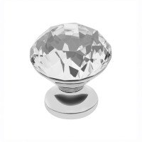 Ручка кнопка GTV Crystal Palace D=30 хром/кристалл
