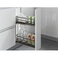 INOXA Ellite Карго 5104ЕY-15 титан 2 полки с доводчиком, бок. крепление