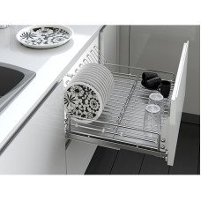 INOXA Ellite Сушка L= 90 выдвижная с доводчиком, 5703ЕY хром (с креплением фасада)