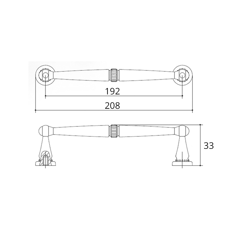 Ручка скоба D-1015-192 MAN матовый античный никель