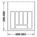 Пенал для посуды антрацит 500-550 (503х498х50) Hafele