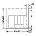 Пенал для посуды антрацит 600 (553х498х50) Hafele
