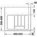Пенал для посуды антрацит 600 (553х498х50) Hafele